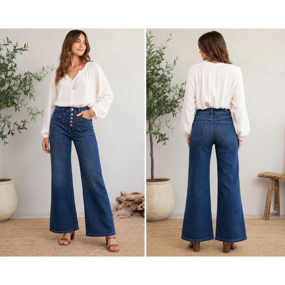 Nicole Miller Nomad Super High Rise Flare Quiet Luxury 70's Y2K Jeans 8 NWT